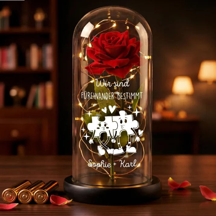 Wir sind füreinander bestimmt - Ewige Rose Im Glas Wir sind füreinander bestimmt - Ewige Rose Im Glas