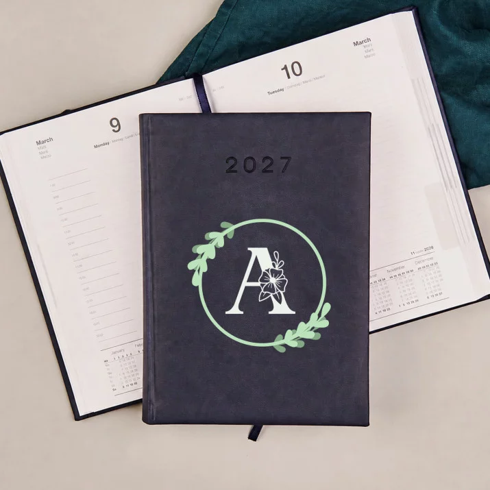 Monogramm im Kreis Blumen - Kalender