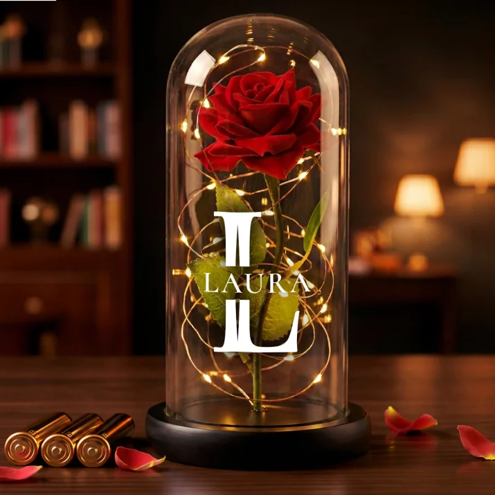 Initiale Name - Ewige Rose Im Glas Initiale Name - Ewige Rose Im Glas