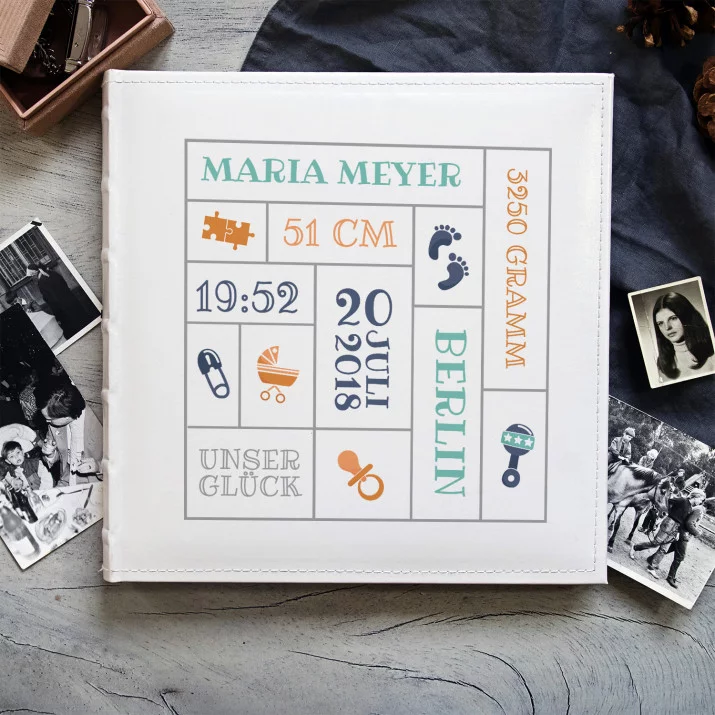 Geburtsdatum - personalisiertes Fotoalbum