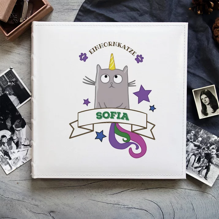 Einhorn-Katze - personalisiertes Fotoalbum