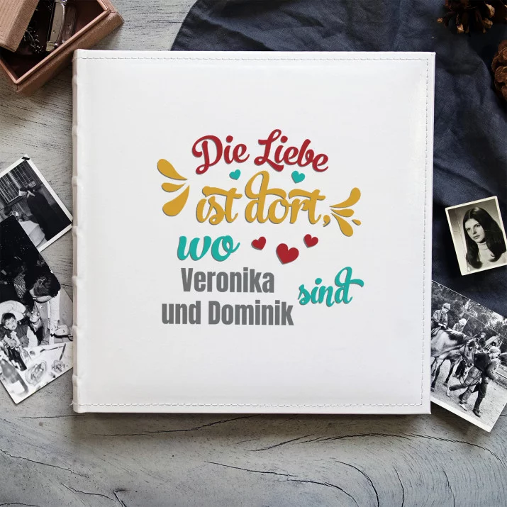 Liebe ist dort - personalisiertes Fotoalbum