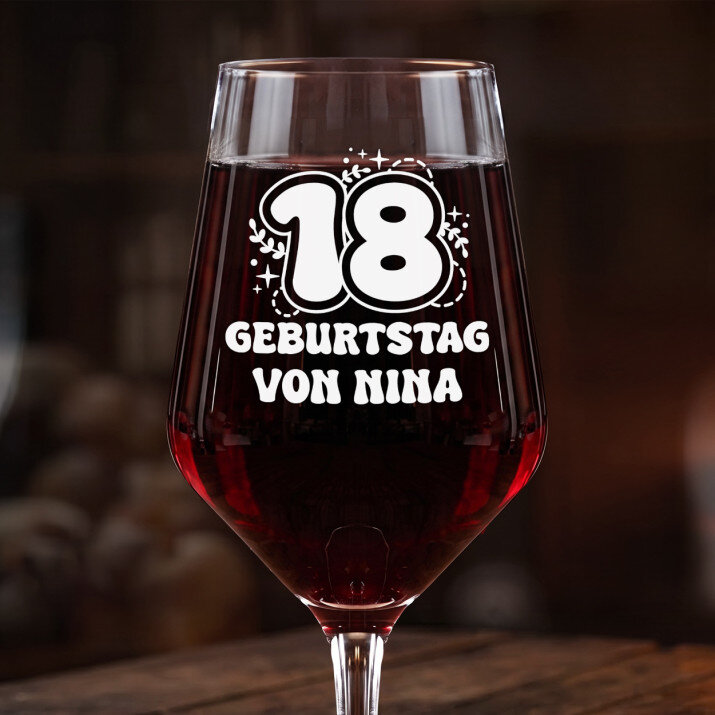 18. Geburtstag - Großes Weinglas