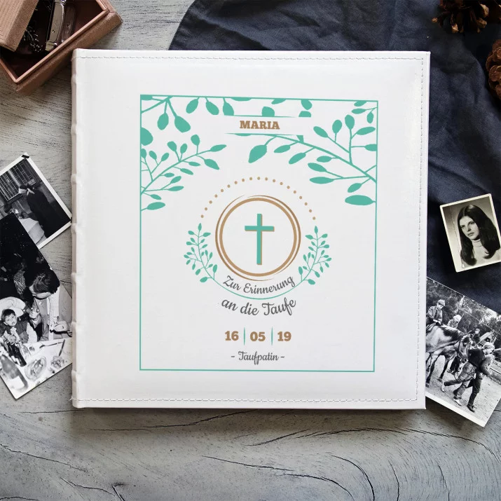 Taufe Zweige - personalisiertes Fotoalbum
