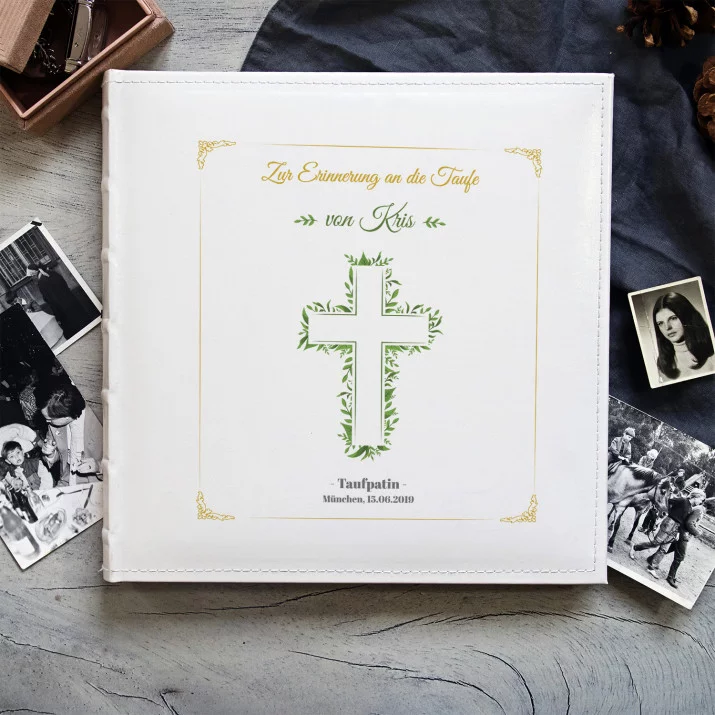 Zur Erinnerung an Taufe Zweige - personalisiertes Fotoalbum