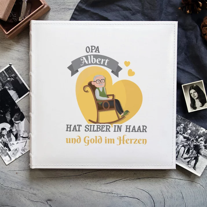 Ein goldenes Herz - personalisiertes Fotoalbum