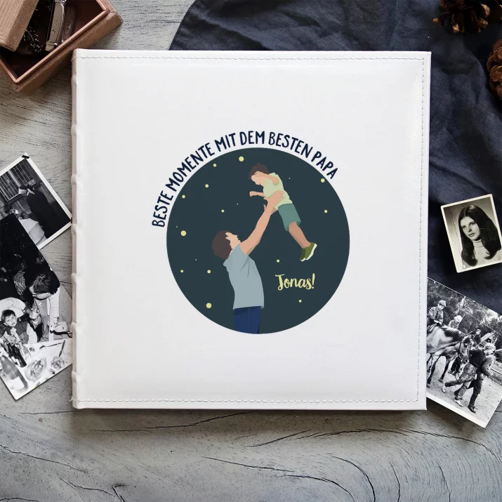 Beste Momente mit dem besten Papa - Junge - personalisiertes Fotoalbum