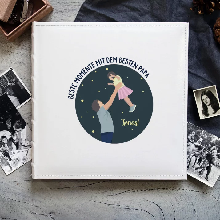 Beste Momente mit dem besten Papa - Mädchen - personalisiertes Fotoalbum