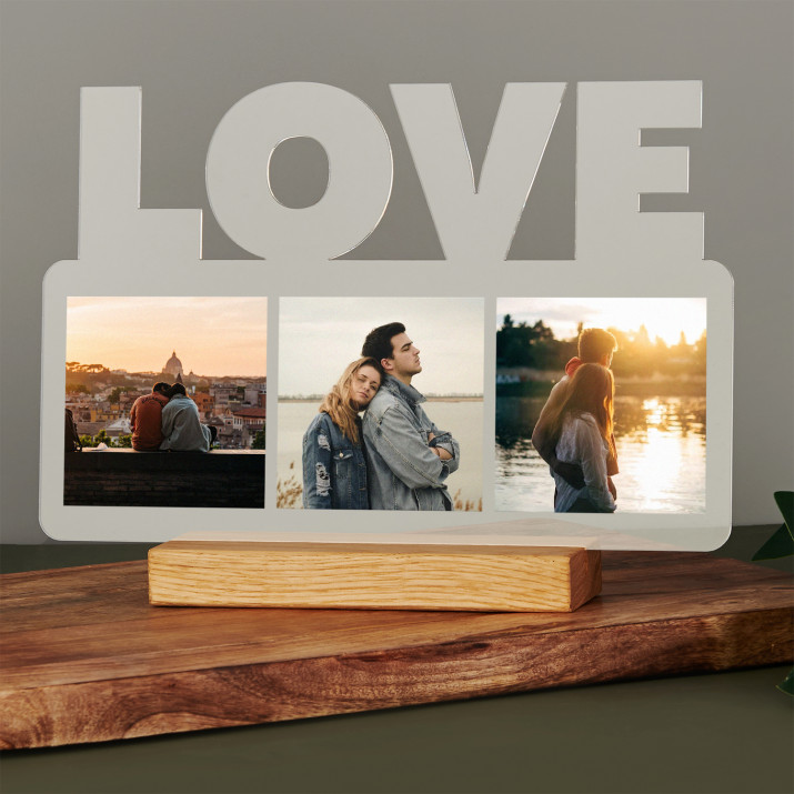 3 fotos love - Aufdruck auf Acrylglas LOVE