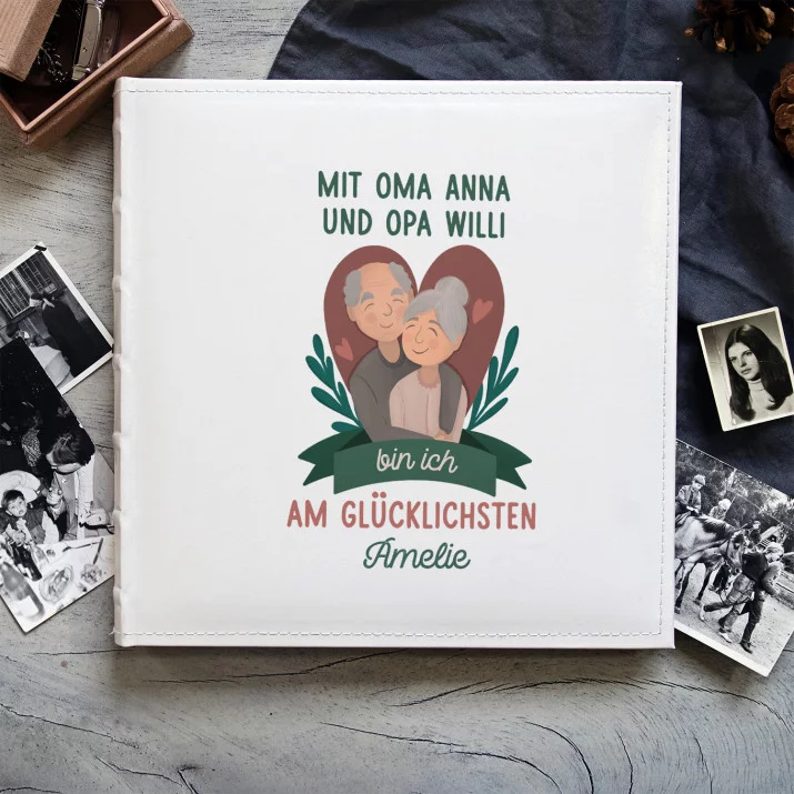 Mit Großeltern - personalisiertes Fotoalbum