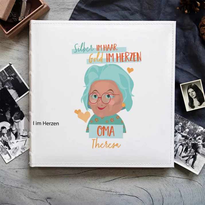 Silber im Haar,Gold im Herzen - personalisiertes Fotoalbum