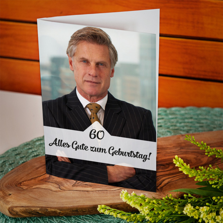 60. Geburtstag Foto - Glückwunschkarte