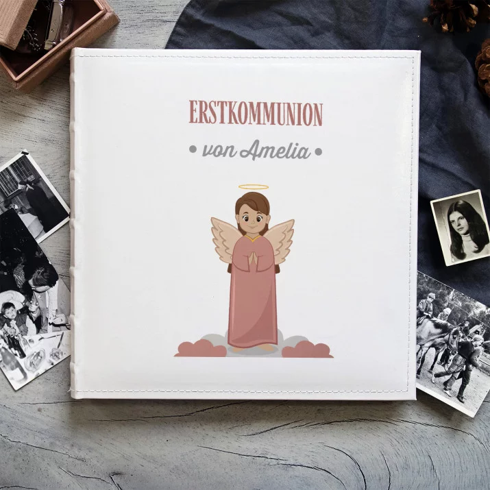 Erstkommunion Mädchen Engelchen - Personalisiertes Fotoalbum
