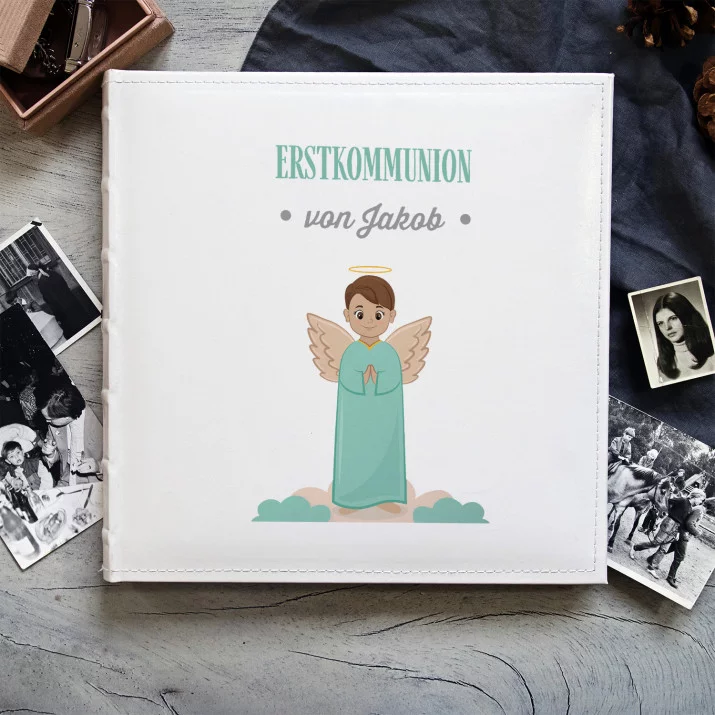 Erstkommunion Junge Engelchen - Personalisiertes Fotoalbum