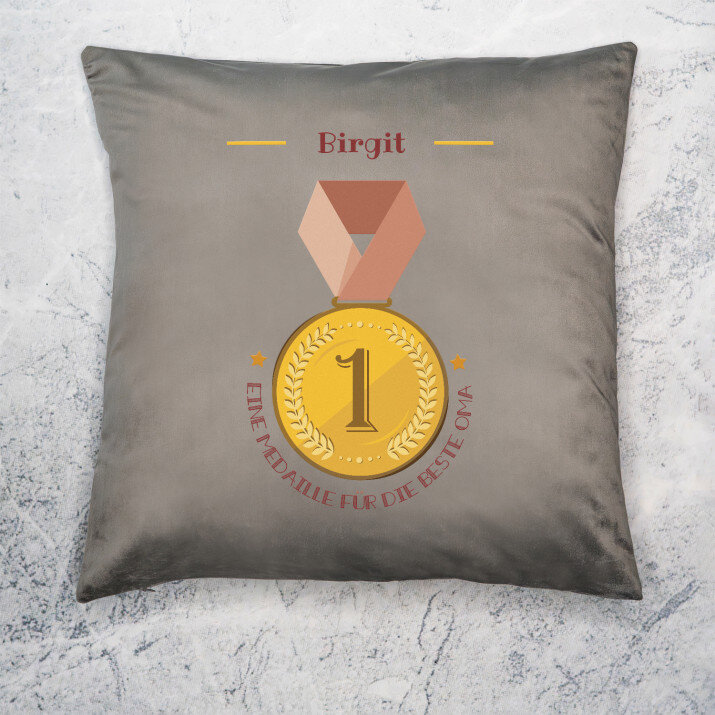 Medaille für Oma - Kissen