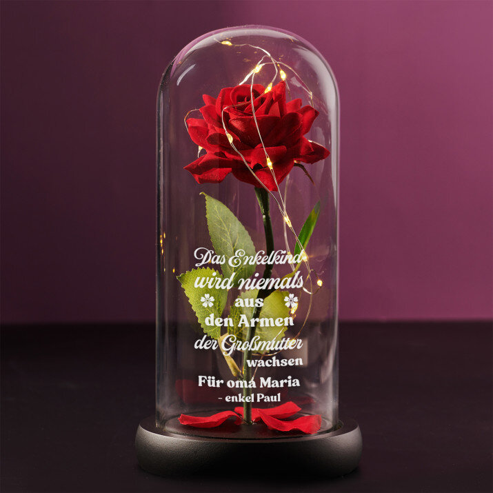 Oma - Ewige Rose Im Glas