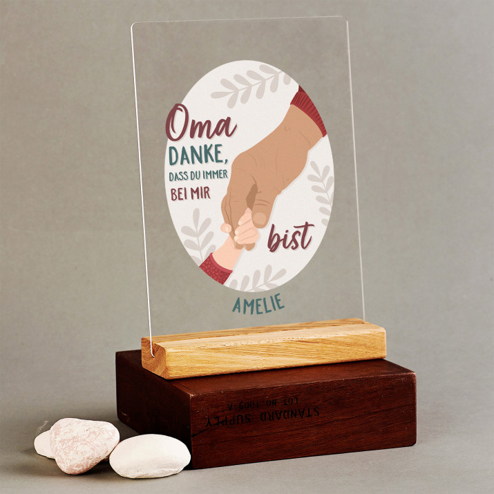 Oma, danke - Druck auf Acrylglas