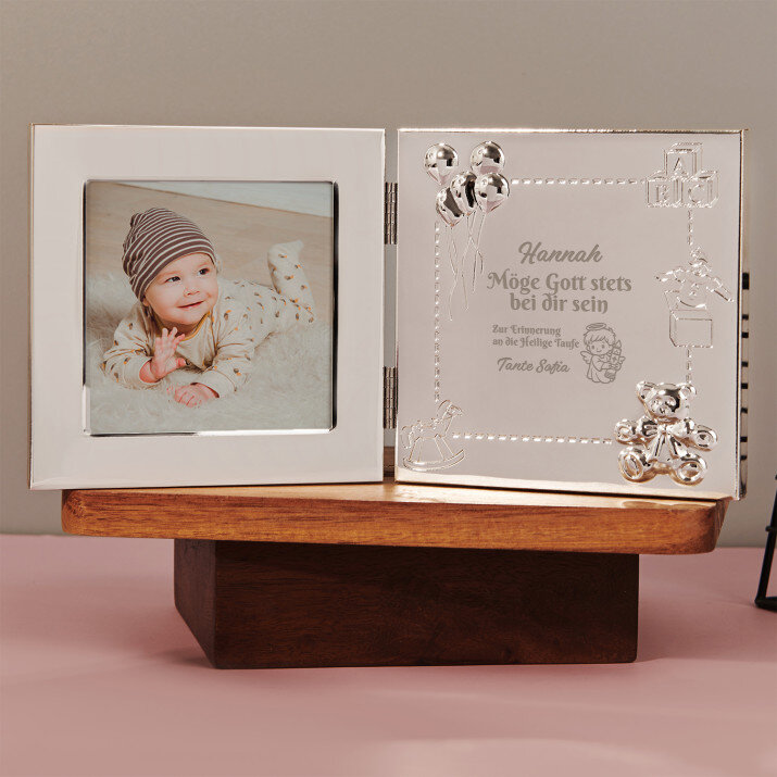 Möge gott stets bei dir sein - Versilberter Bilderrahmen