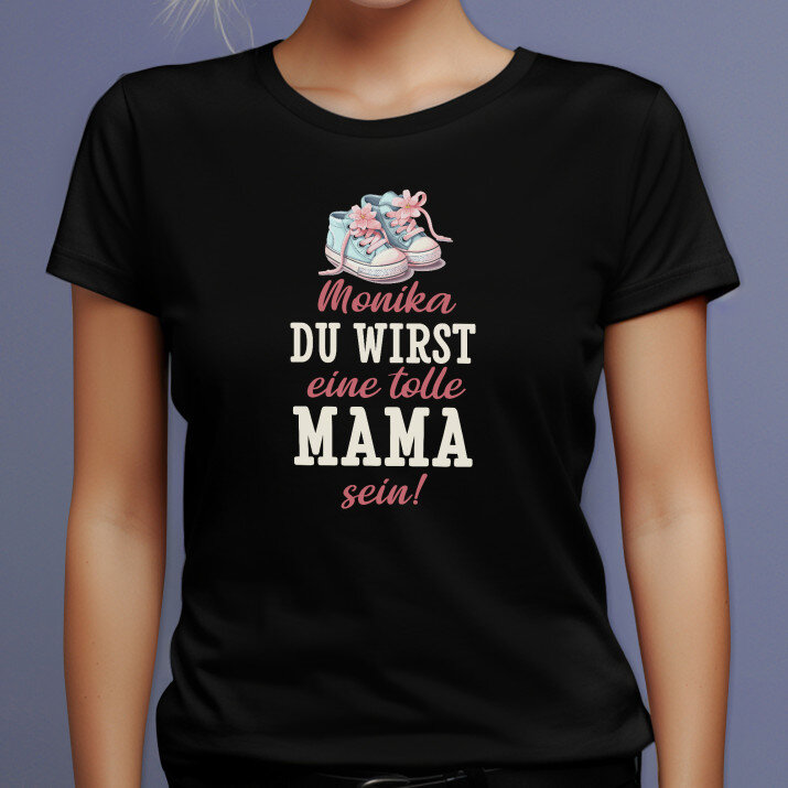 Du wirst eine tolle mama sein - Schwarzes T-Shirt für Damen