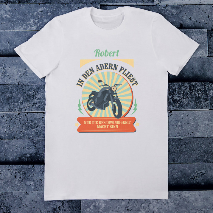 Benzin in den Adern - T-Shirt mit Aufdruck für Herren