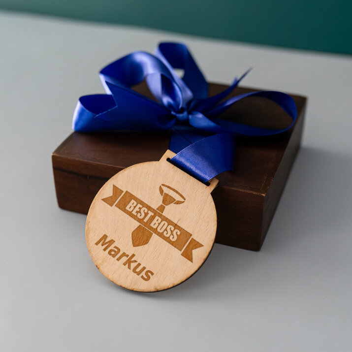 Best boss - Holzmedaille