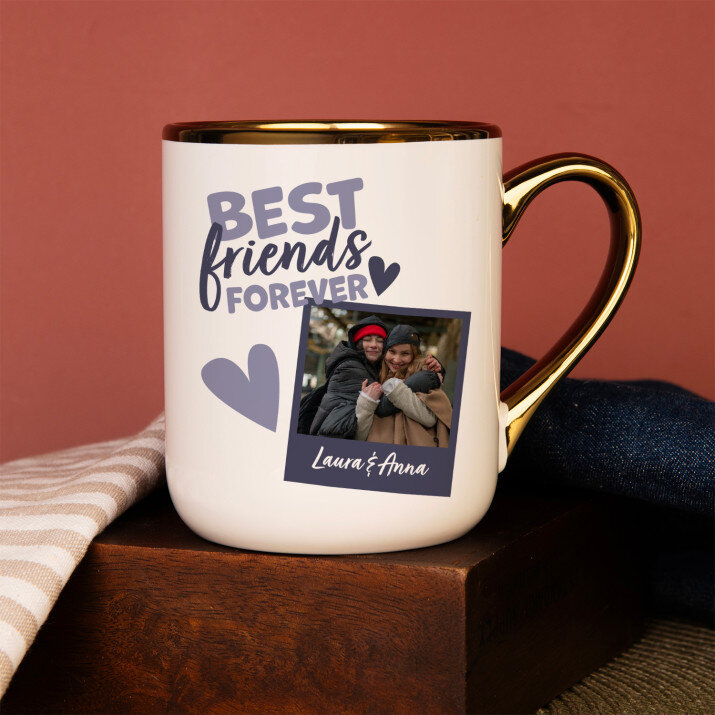 Best friends forever - Ein Becher mit Goldrand