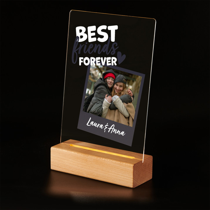Best friends forever - Druck auf Acrylglas mit LED Beleuchtung