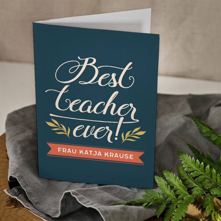 Best teacher ever - Glückswunschkarte
