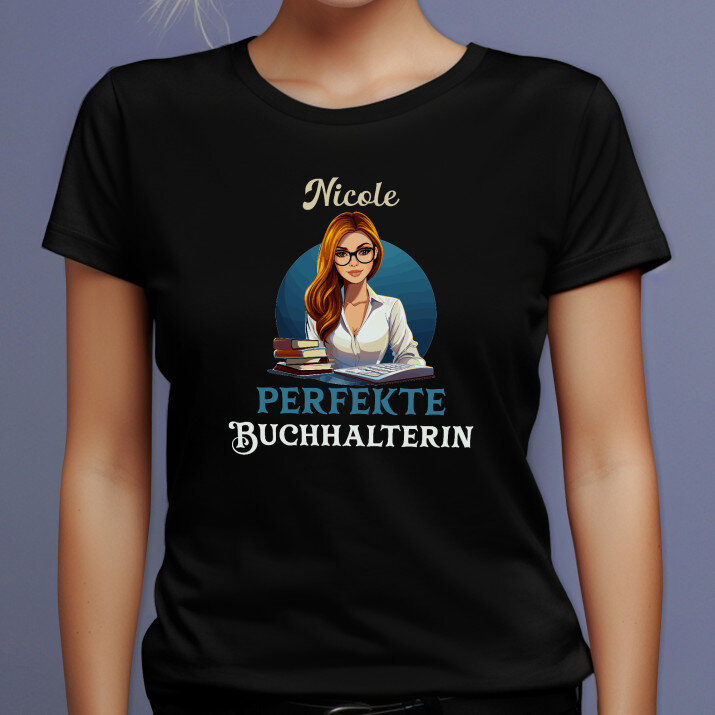 Perfekte buchhalterin - Schwarzes T-Shirt für Damen