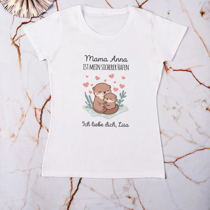 Sicherer Hafen - T-Shirt mit Aufdruck für Damen