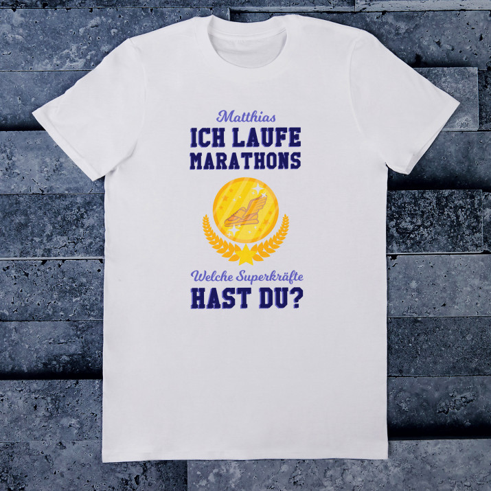 Ich laufe Marathons - T-Shirt mit Aufdruck für Herren