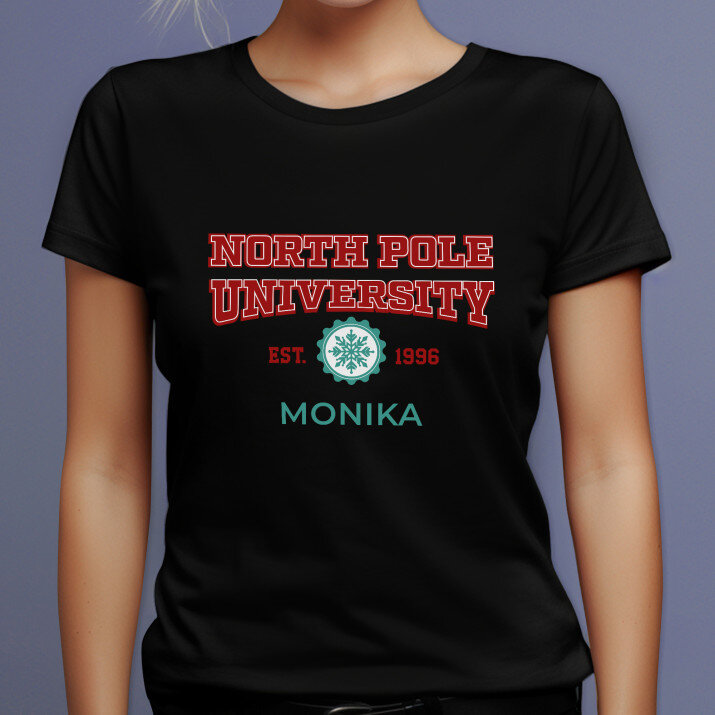North pole university - Schwarzes T-Shirt für Damen