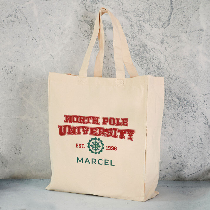 North Pole University - Baumwolltasche mit Aufdruck
