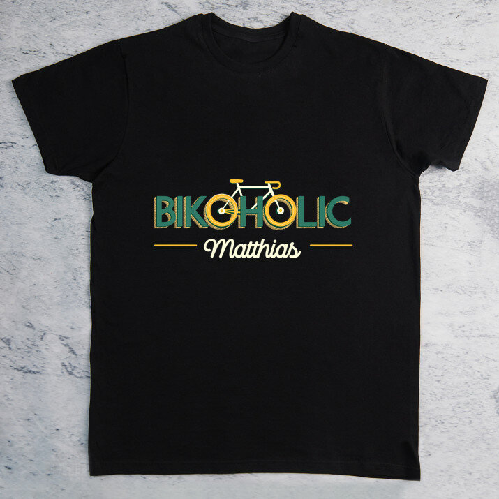 Bikoholic - Schwarzes T-Shirt für Herren