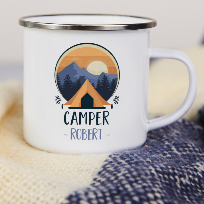 Camper - emaillierter Becher