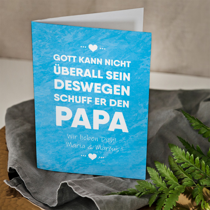Gott kann nicht überall sein - Glückwunschkarte