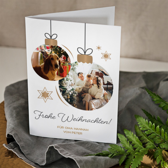 Weihnachtskugel Fotos - Glückwunschkarte