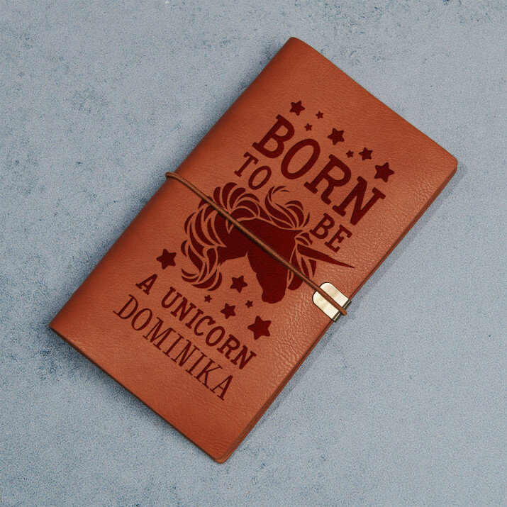 Born to be a unicorn - Retro Notizbuch
