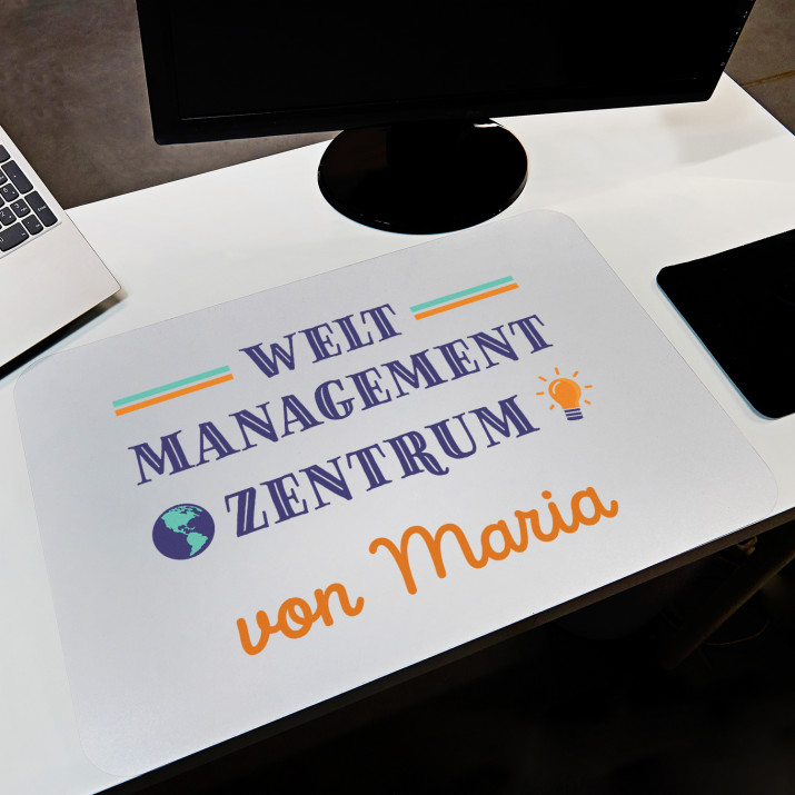 Welt Mmanagement Zentrum - Schreibtischunterlage