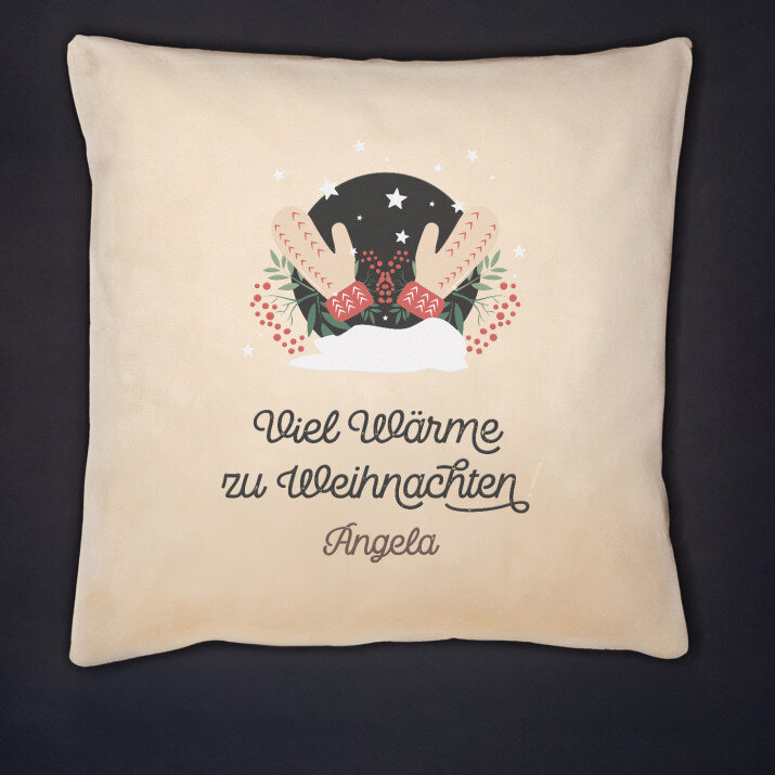 Viel Wärme zu Weihnachten - Kissen
