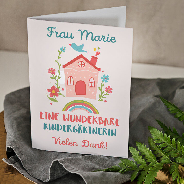 Eine wunderbare Kindergärtnerin - Weihnachtskarte