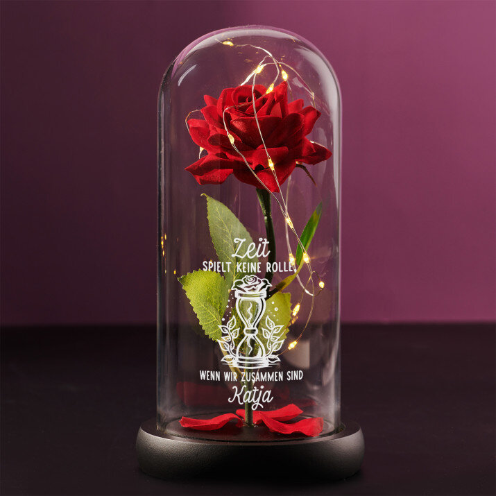 Zeit spielt keine Rolle - Ewige Rose Im Glas