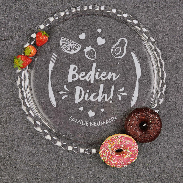 Bedien` dich - Tortenplatte flach