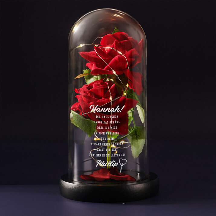 Ich fühle, dass ich mich in dich verliebe - Ewige Rose Im Glas