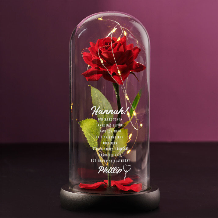 Ich fühle, dass ich mich in dich verliebe - Ewige Rose Im Glas