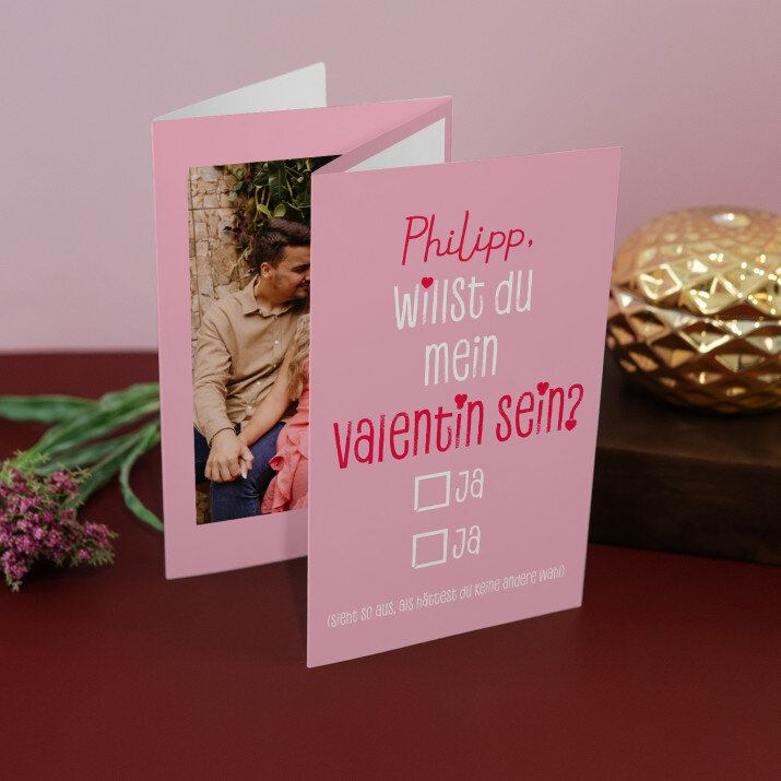 Willst du mein Valentin sein - Fotos, harmonikaartig gefaltet