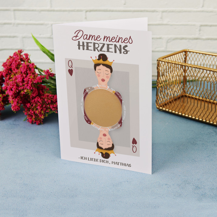 Dame meines Herzens - Rubbelkarte