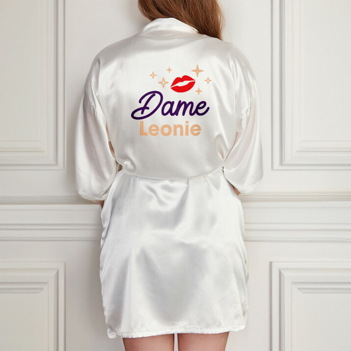 Dame - Bademantel aus Satin 