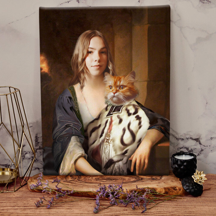 Dame mit Tier - Königsporträt