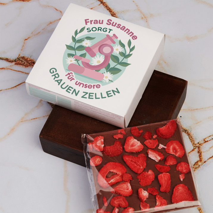 Sorgt für graue Zellen - Schokolade mit Erdbeeren